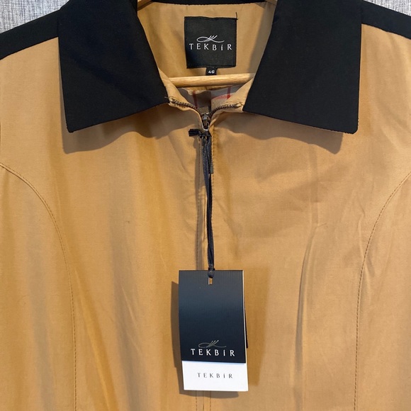 RARE AUTHENTIC TEKBIR Beige Trench Coat Zip sz46 Msrp $749 - Picture 14 of 15